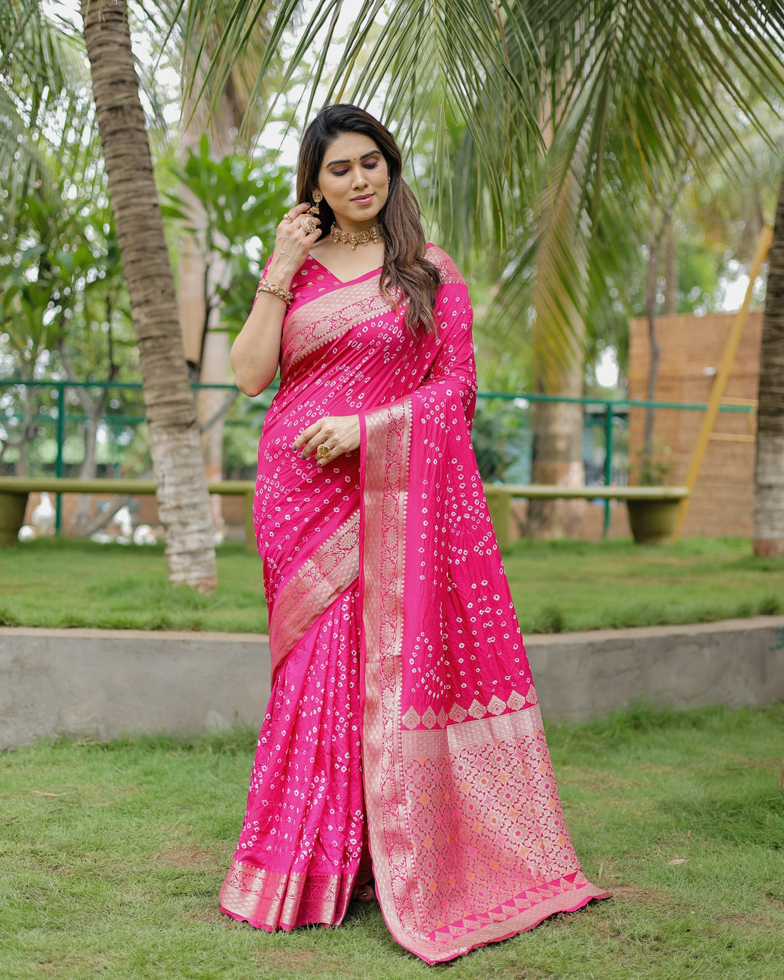 Saanjh Resham Pink