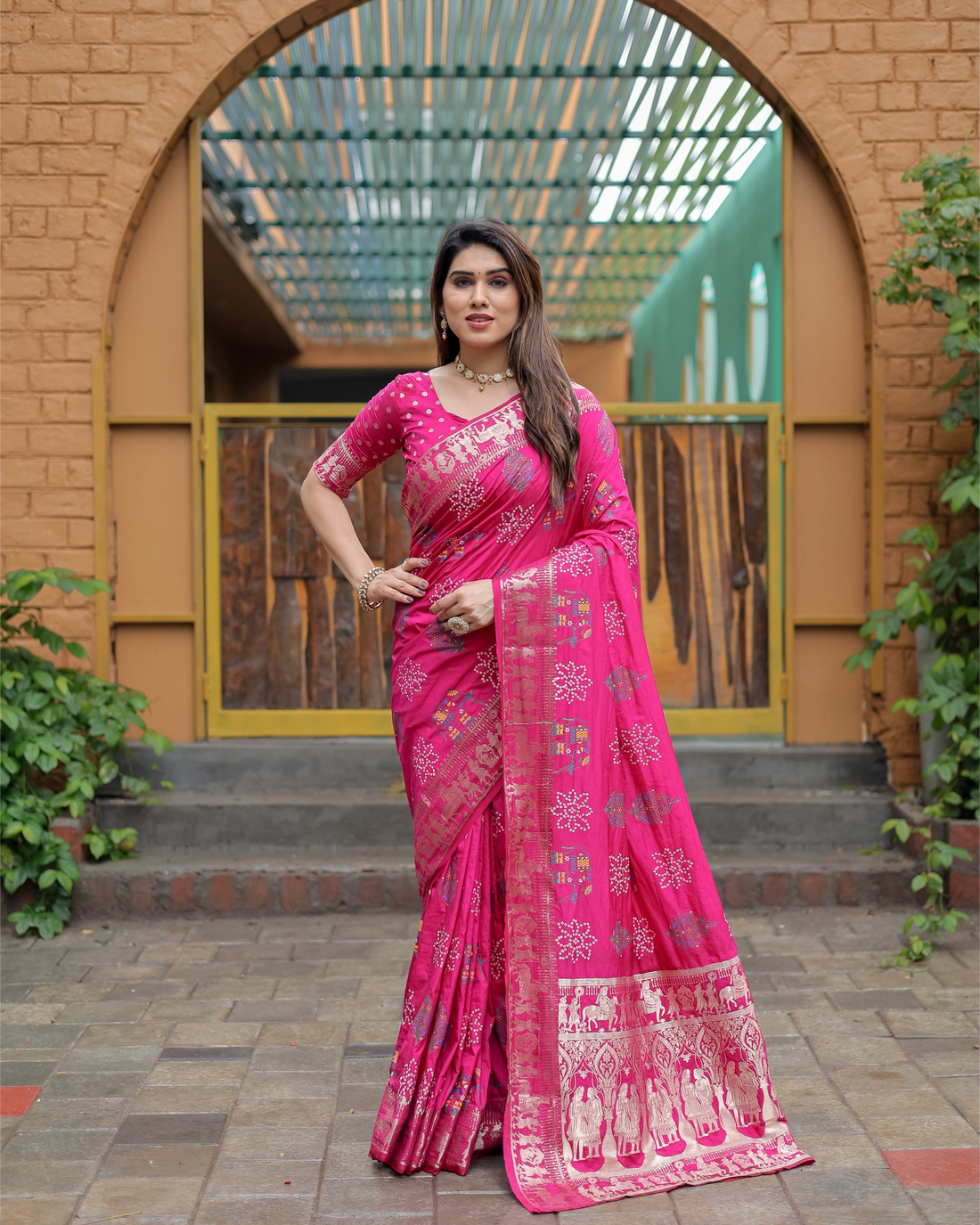 Saanjh Nikhaar Fuchsia Pink