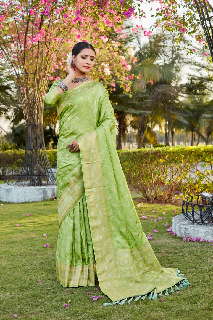 Meher-e-Moti - pistachio green