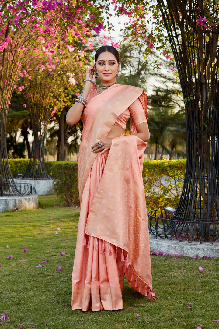 Meher-e-Moti  -  Peachy Pink