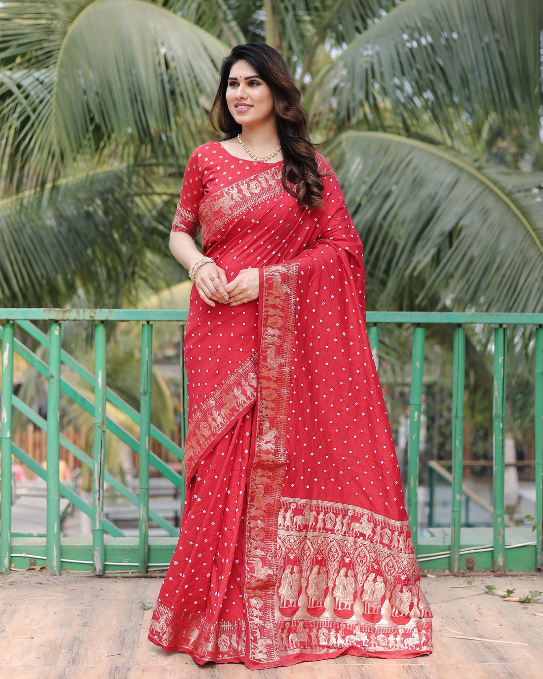 Rajsi Dola Crimson Red