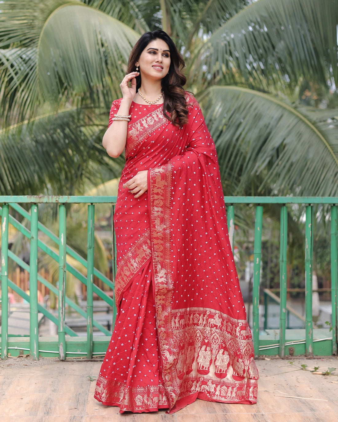 Rajsi Dola Crimson Red