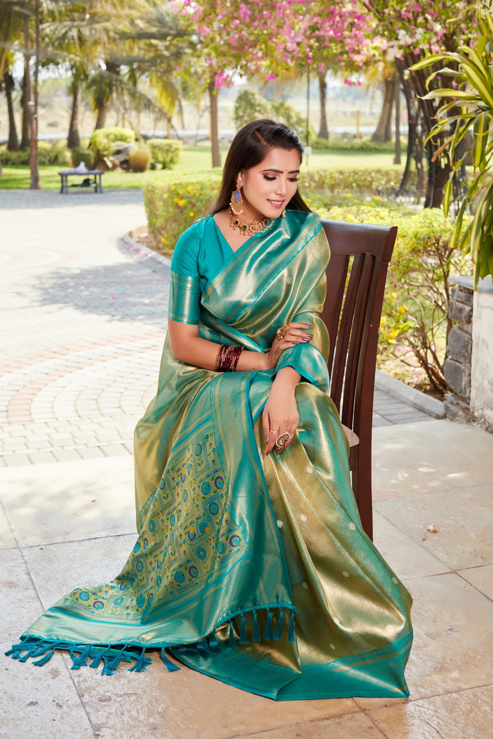 Noor-e-Tissue - Teal Elegance