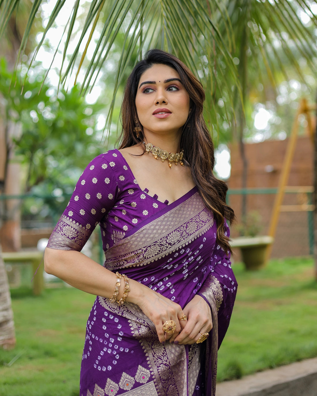 Saanjh Resham Purple