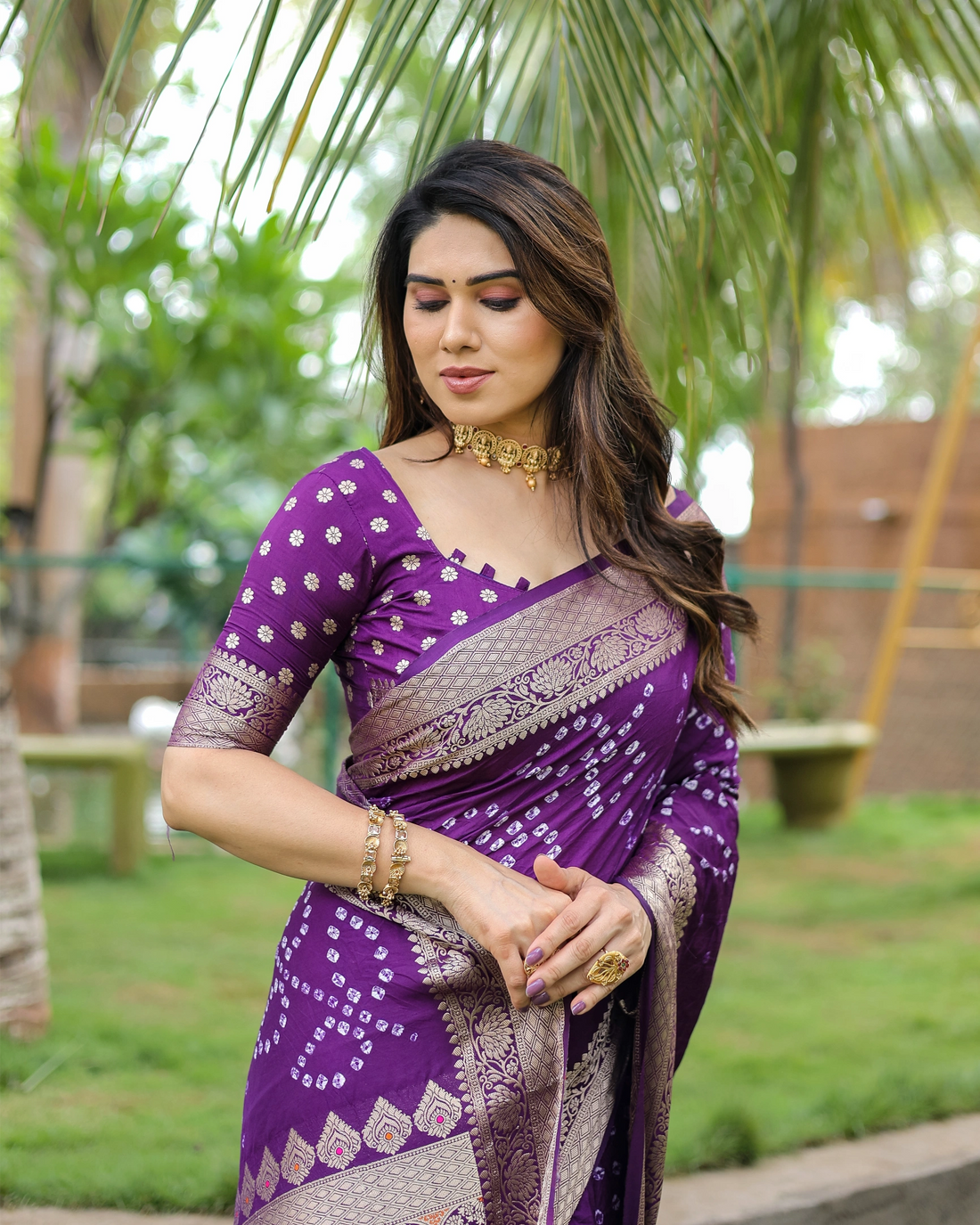 Saanjh Resham Purple