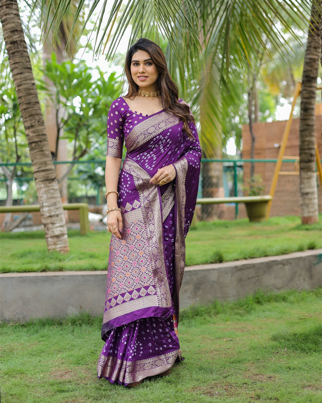 Saanjh Resham Purple