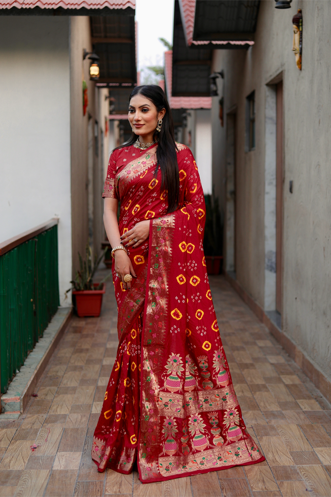 Sitara Sangam Bright Red