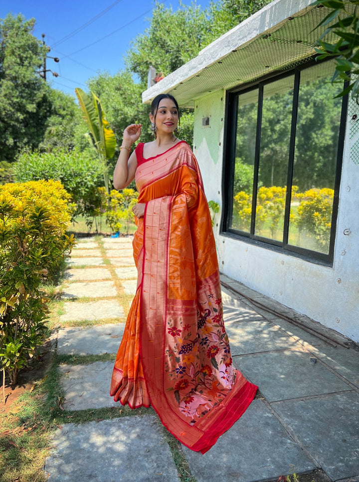 TheDailyLooms Paithani Poems - Sunset Symphony