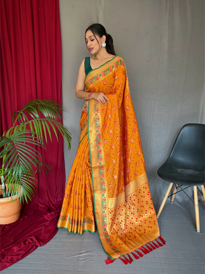 TheDailyLooms Pehchaan Patola - Mustard