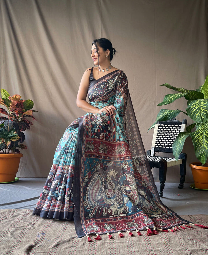 TheDailyLooms Vasantika - Neela Ambar